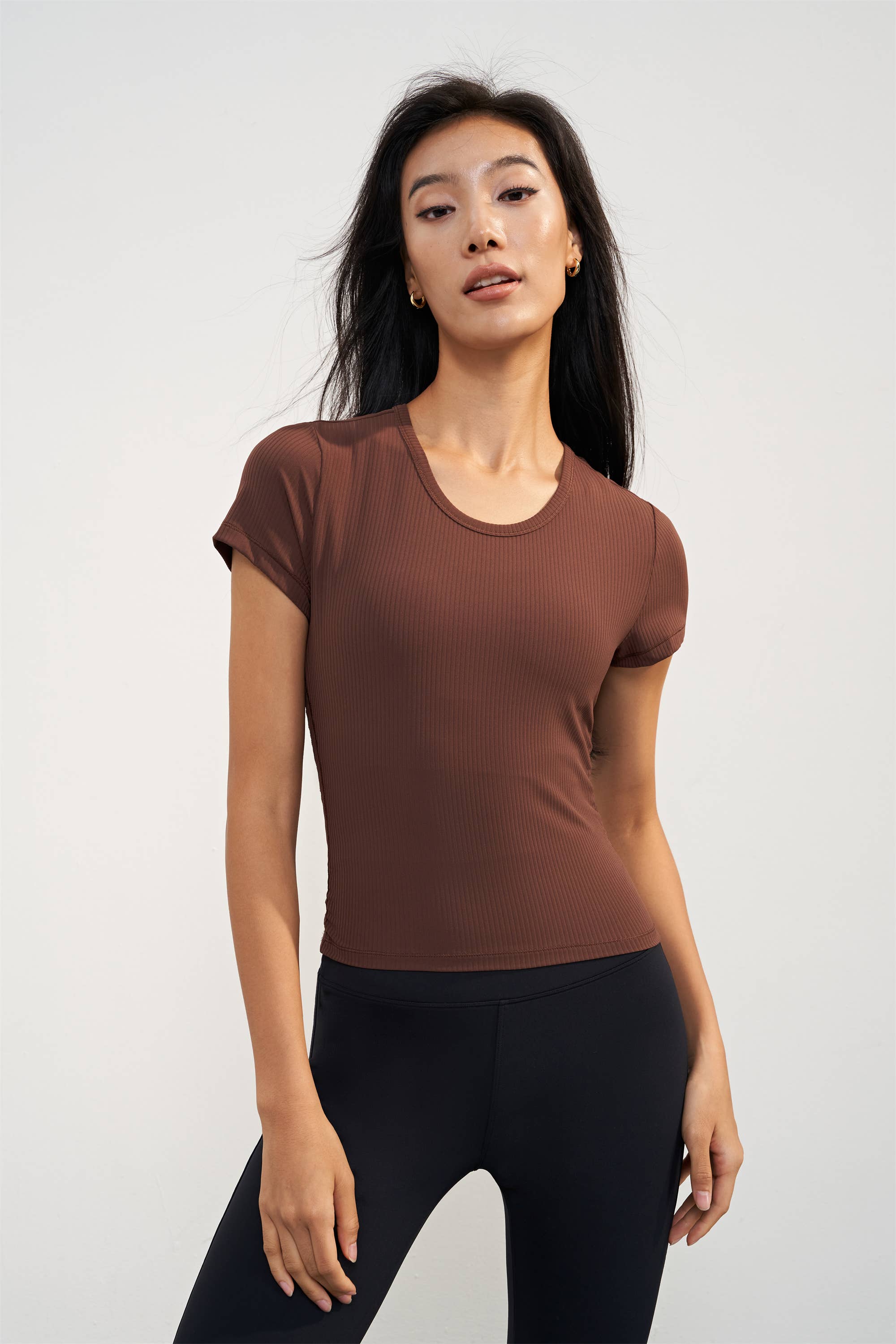 REVERIE - Callista Everyday Ribbed Crew Neck Short Sleeve T-Shirt