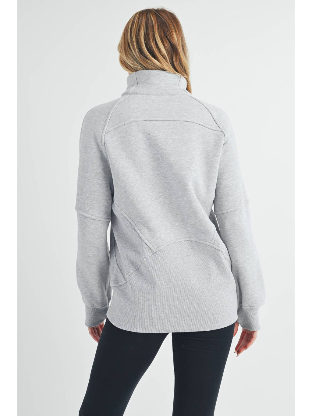 Long Dove Funnel Neck Half Zip