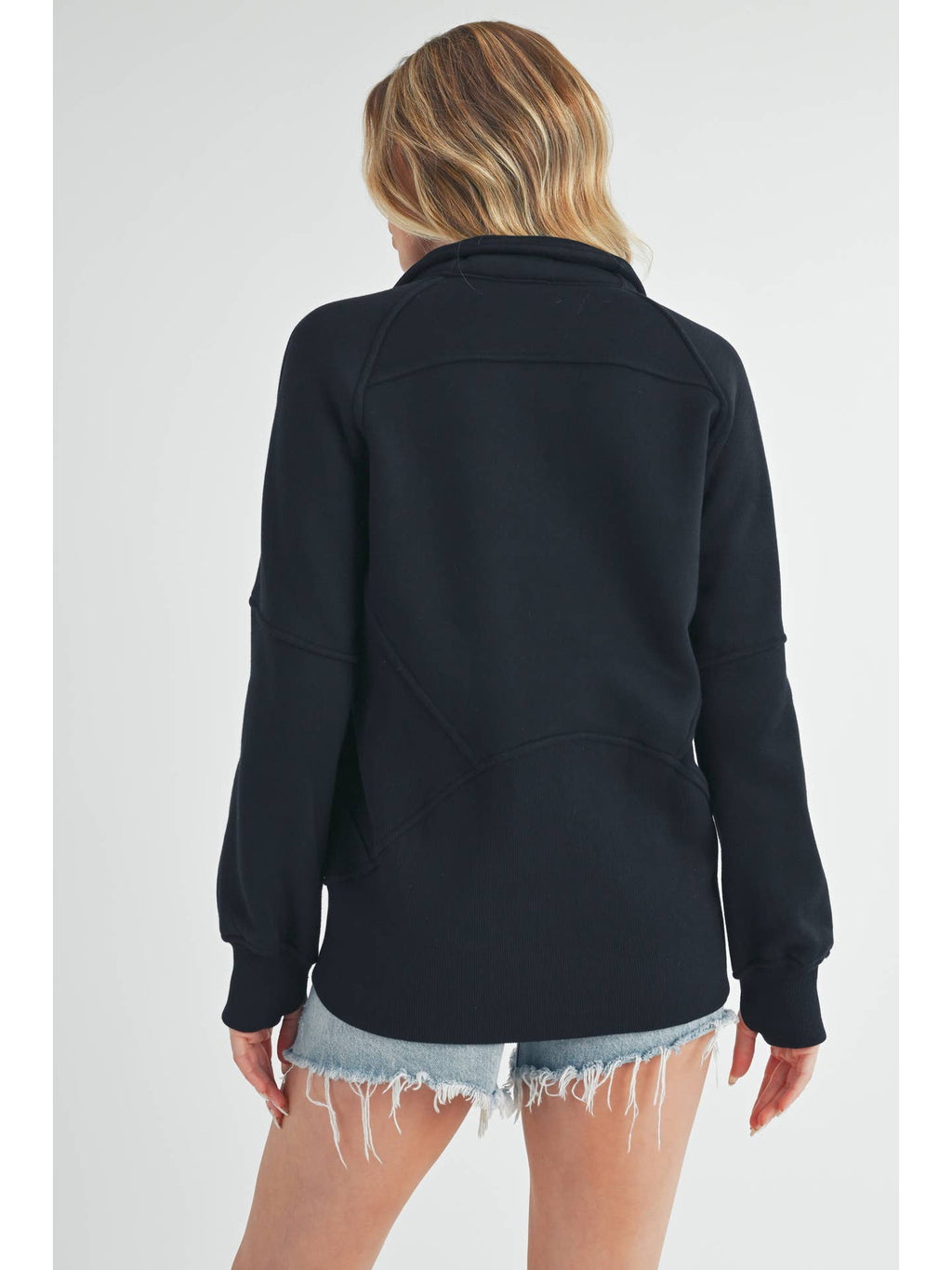 Long Dove Funnel Neck Half Zip