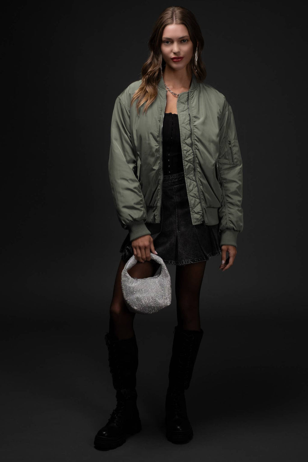 BLU PEPPER - RUCHED ZIP UP JACKET