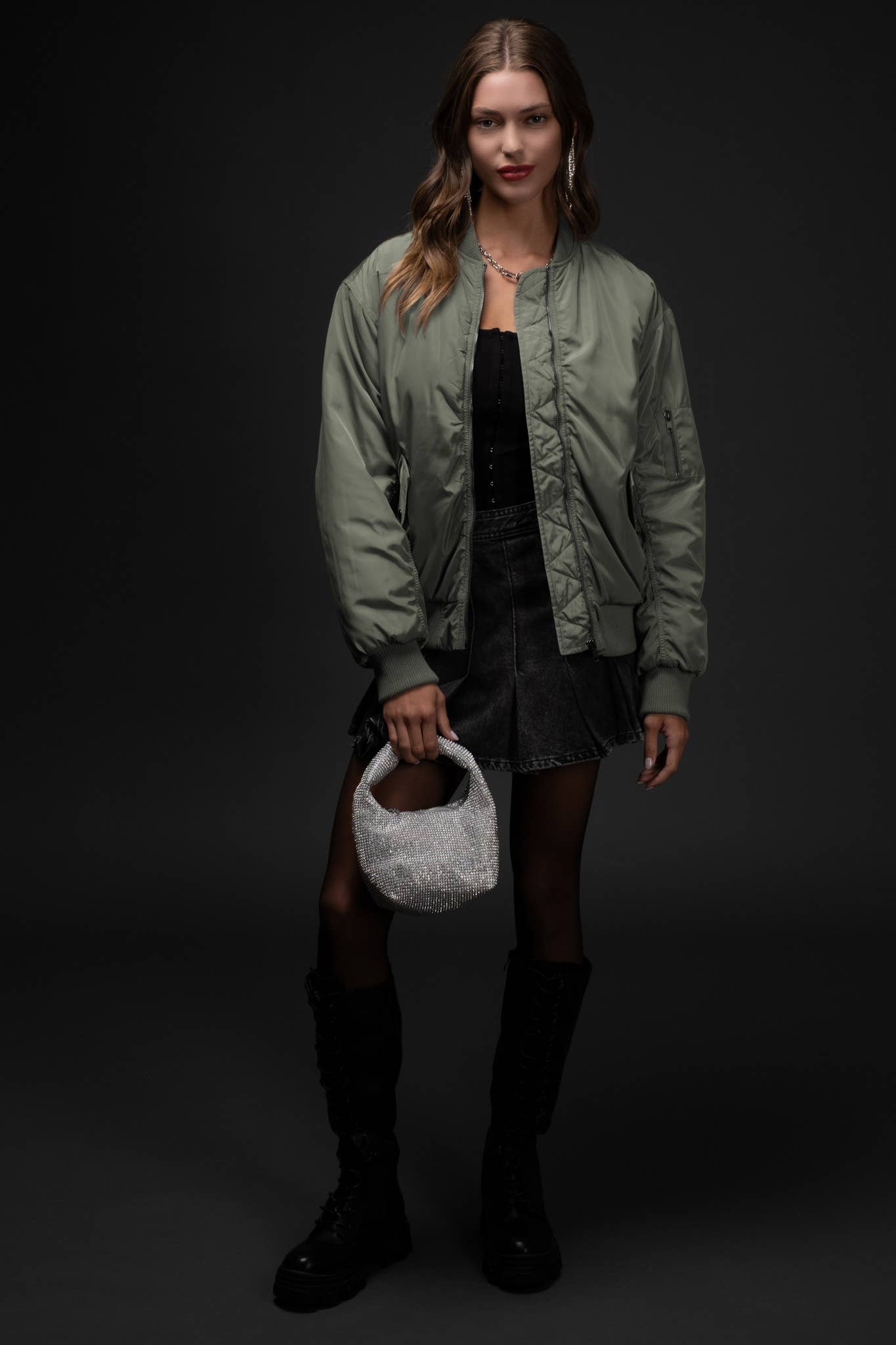 BLU PEPPER - RUCHED ZIP UP JACKET