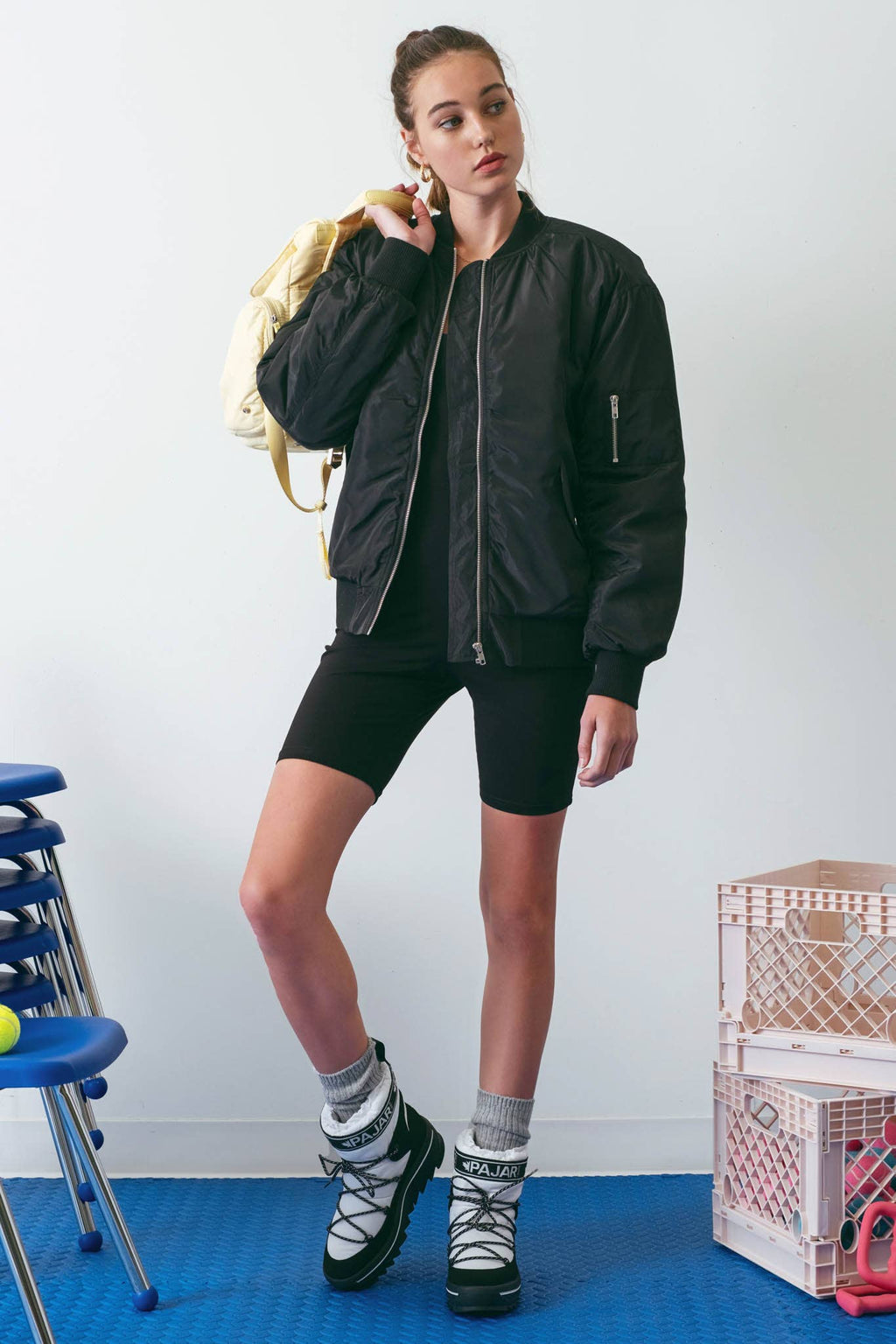 BLU PEPPER - RUCHED ZIP UP JACKET