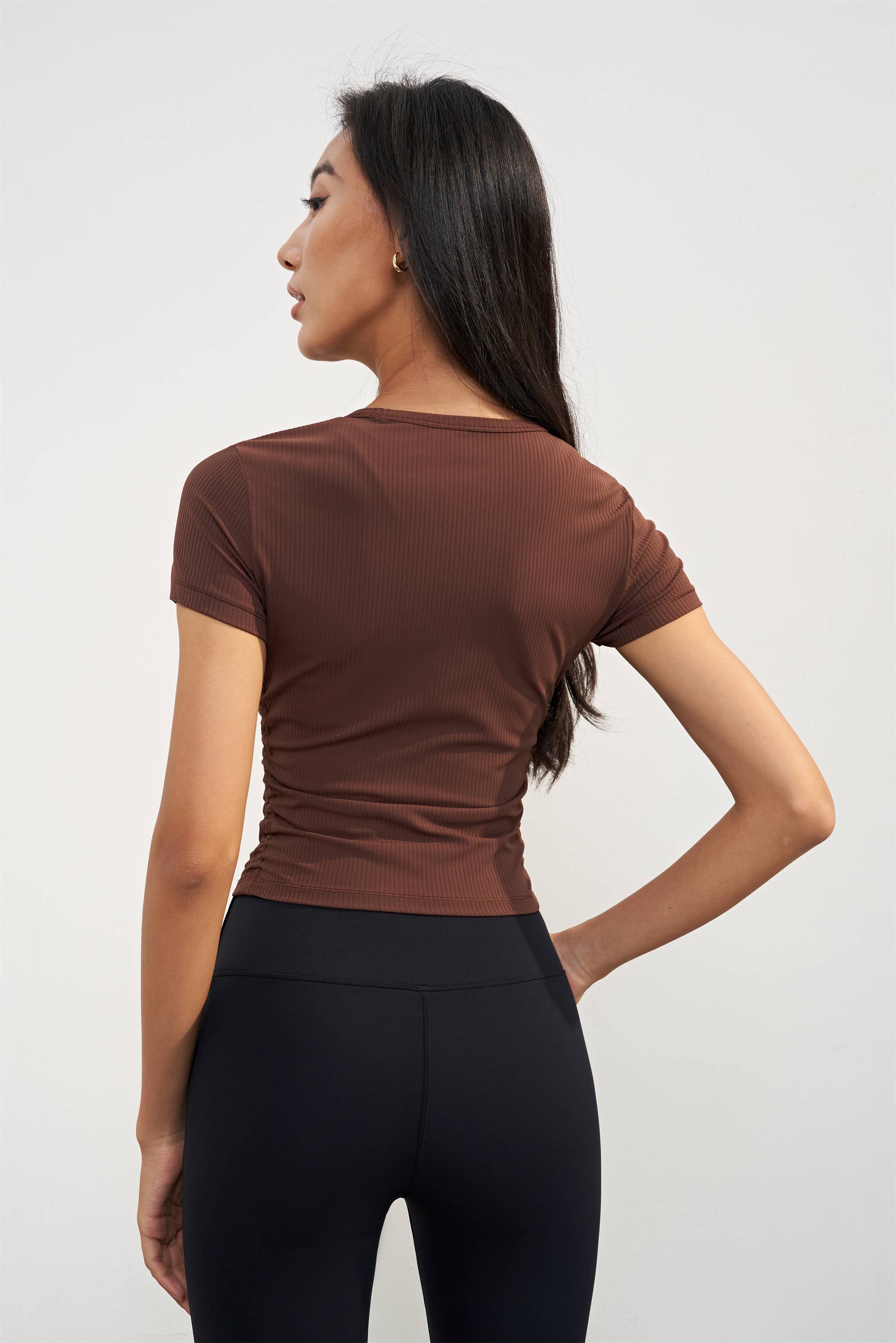 REVERIE - Callista Everyday Ribbed Crew Neck Short Sleeve T-Shirt