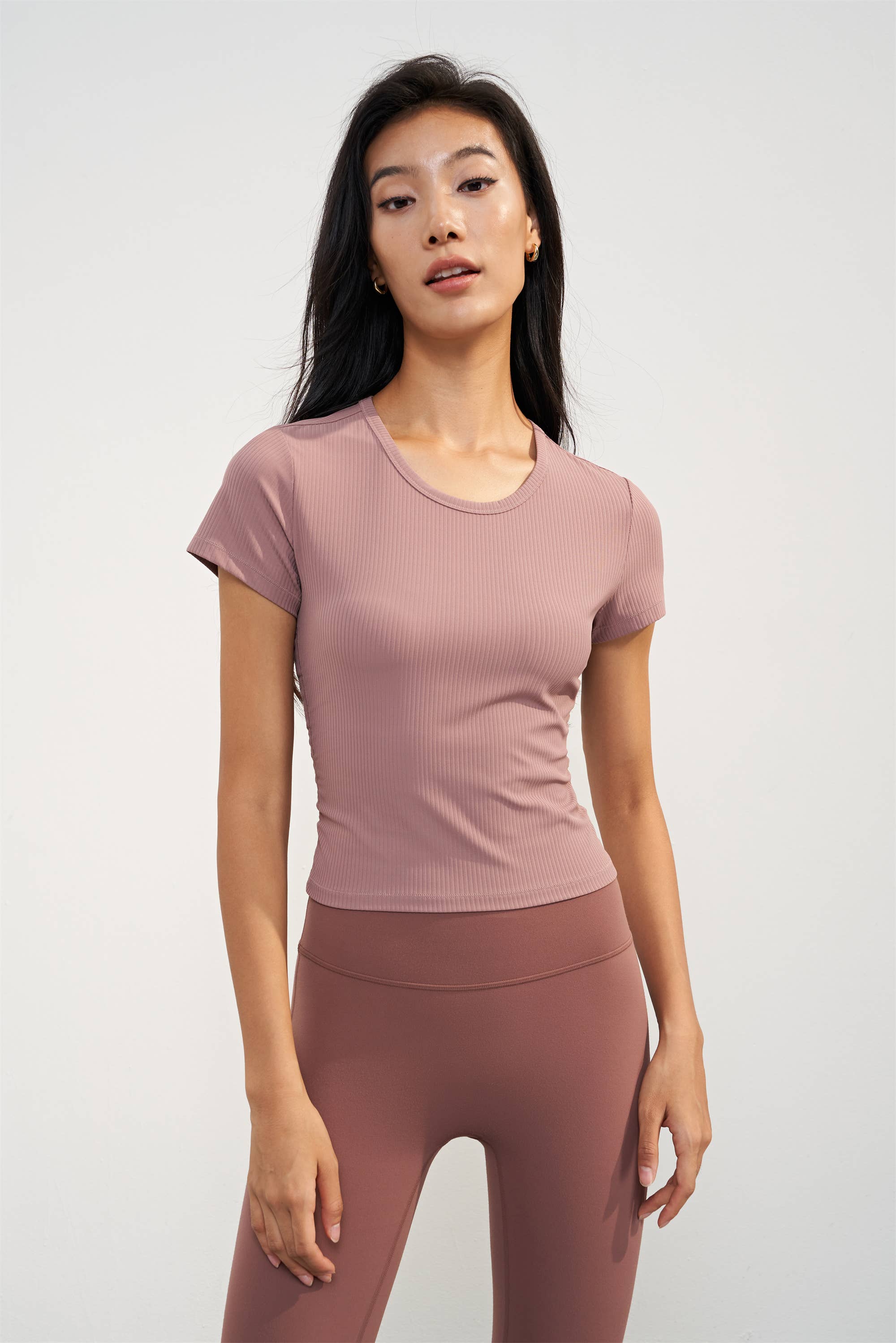 REVERIE - Callista Everyday Ribbed Crew Neck Short Sleeve T-Shirt