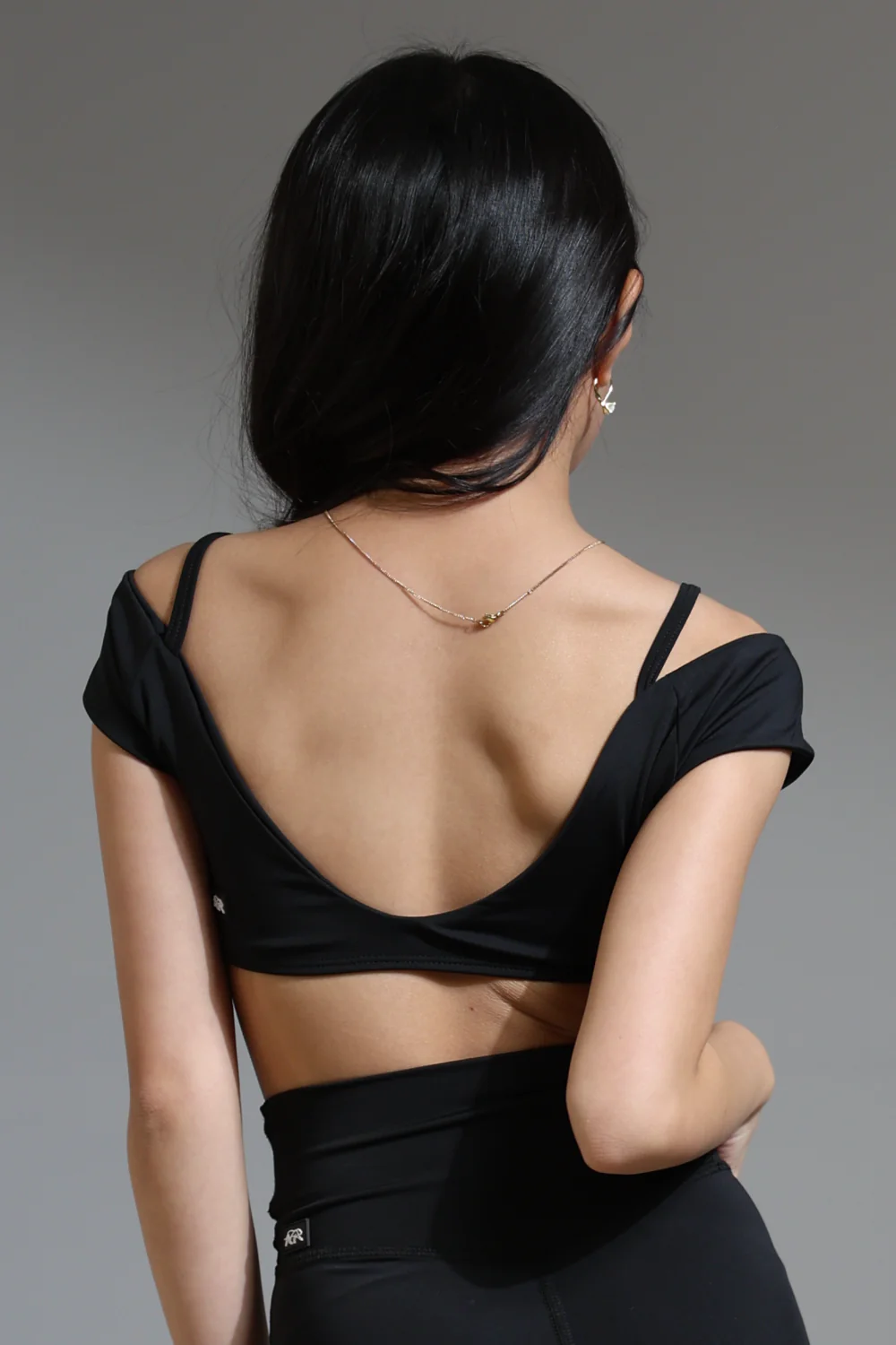Fleur Crop Top - Black