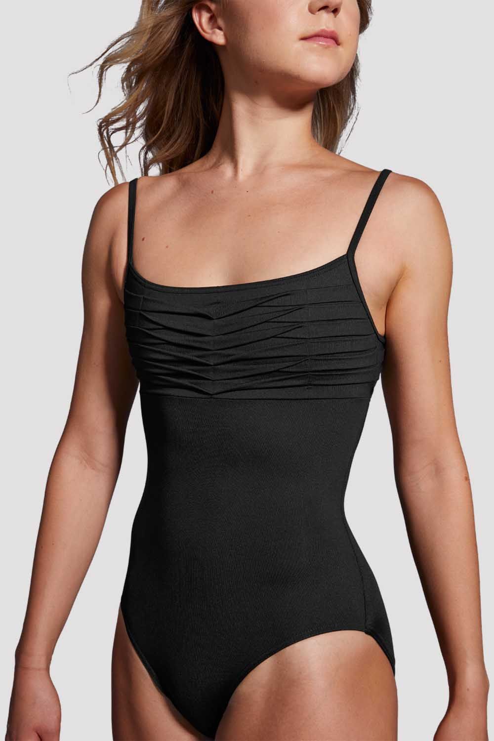 Ladies Mirella Black Label Ruche Camisole Leotard